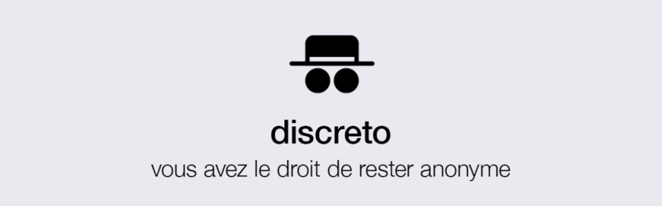 logo Discreto : vous avez le droit de rester anonyme