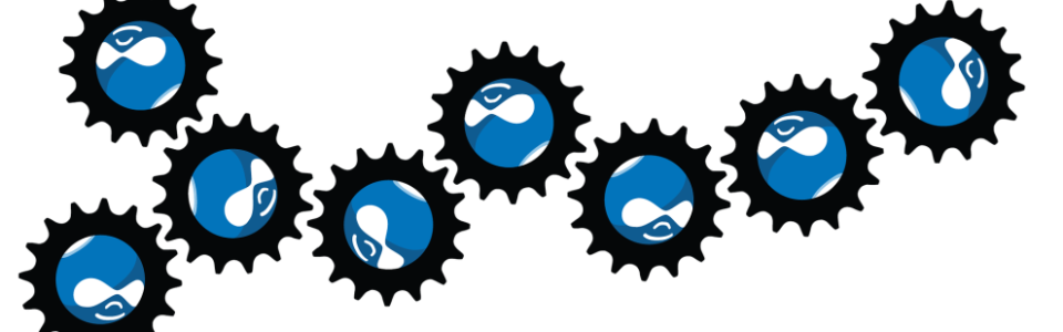 engrenage avec logos Drupal